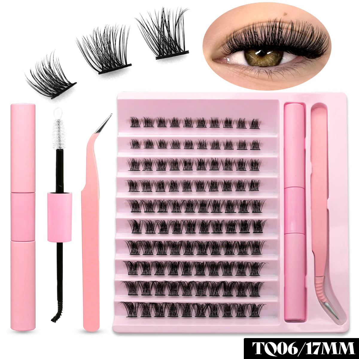 Belle Larou Luxe Glam Lash Clusters Kit with Lash Bond & Seal Volume