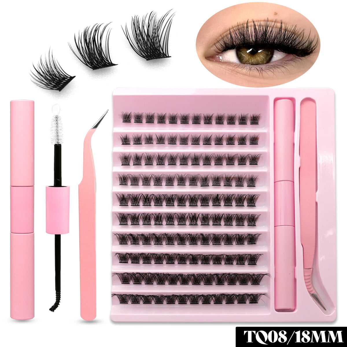 Belle Larou Luxe Glam Lash Clusters Kit with Lash Bond & Seal Wet Set