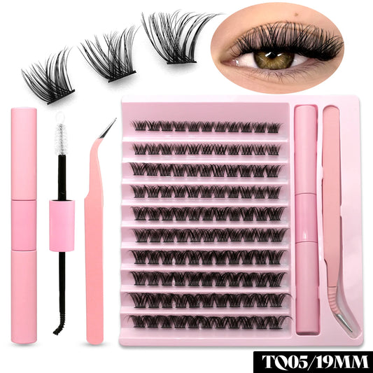Belle Larou Luxe Glam Lash Clusters Kit with Lash Bond & Seal Mega Volume