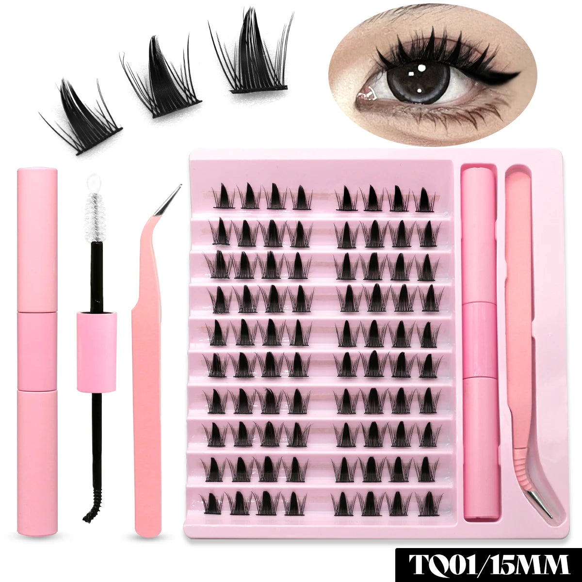 Belle Larou Luxe Glam Lash Clusters Kit with Lash Bond & Seal Anime